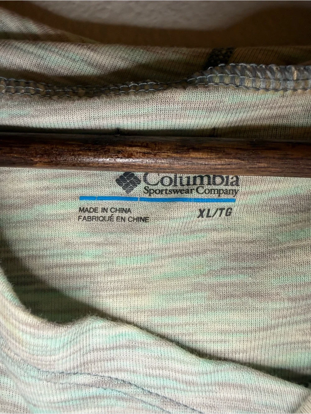 Columbia Light Blue Heather Long-Sleeve Crisscross Hooded Tee